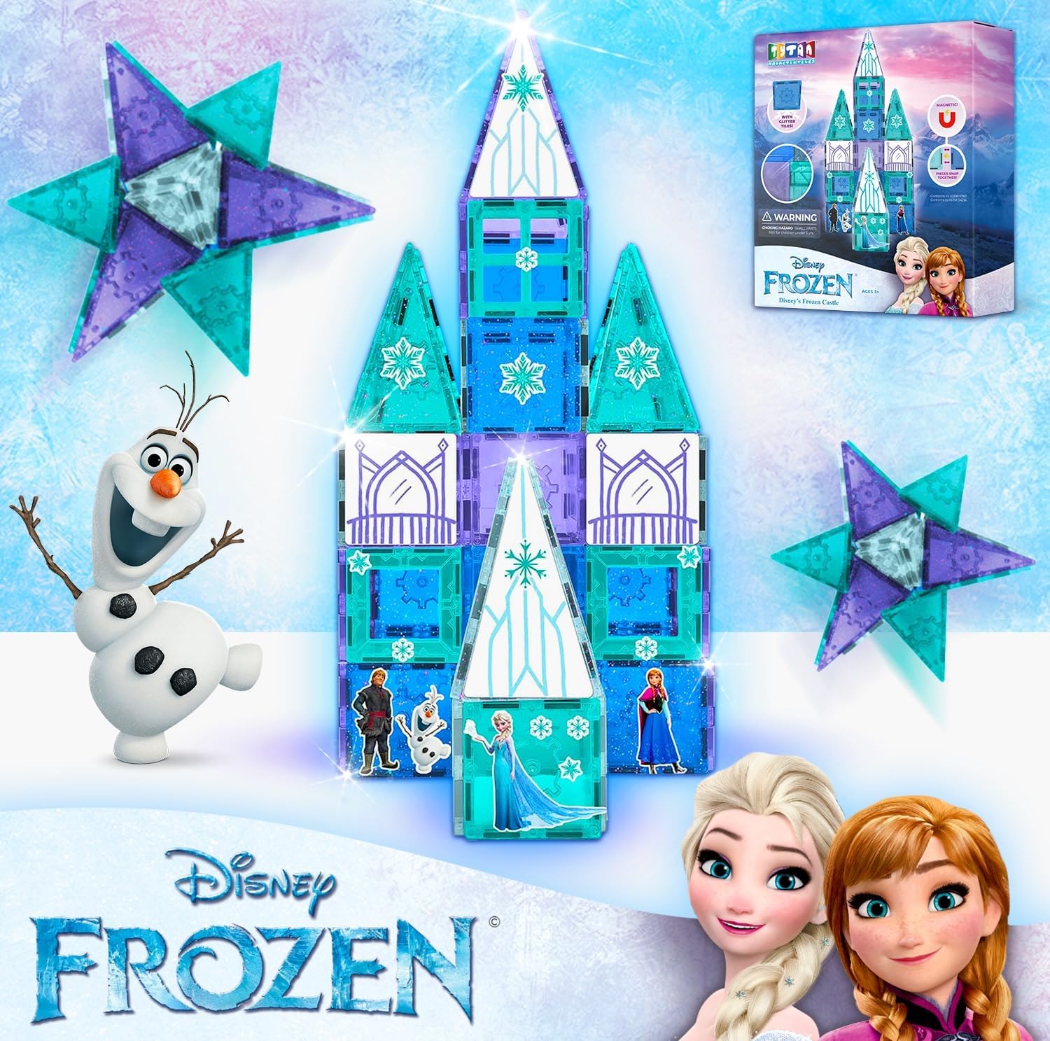 Tytan Tiles Official Disney Licensed Frozen Castle Magnetic Tiles Building Set